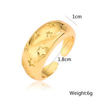 Kupfer 18 Karat Vergoldet Einfacher Stil Pendeln Überzug Geometrisch Offener Ring main image 4