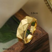 Copper 18K Gold Plated Simple Style Commute Plating Geometric Open Rings main image 3