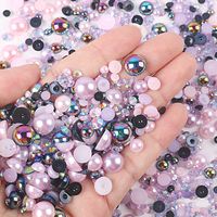 Simple Style Round Resin Rhinestone Nail Decoration Accessories 1200 Pieces Per Pack main image 8