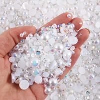 Simple Style Round Resin Rhinestone Nail Decoration Accessories 1200 Pieces Per Pack main image 3