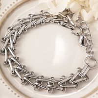 304 Stainless Steel Simple Style Classic Style Solid Color Bracelets sku image 1