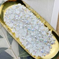 Simple Style Round Resin Rhinestone Nail Decoration Accessories 1200 Pieces Per Pack main image 1