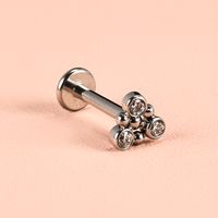 1 Piece Lip Rings Simple Style Solid Color 302 Stainless Steel 316 Stainless Steel  Inlay Diamond Lip Rings sku image 6