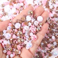 Simple Style Round Resin Rhinestone Nail Decoration Accessories 1200 Pieces Per Pack sku image 5