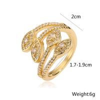 Copper 18K Gold Plated IG Style Retro Exaggerated Plating Inlay Geometric Zircon Open Rings main image 3