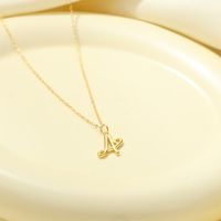 Sterling Silver White Gold Plated Gold Plated IG Style Simple Style Hollow Out Letter Heart Shape Pendant Necklace sku image 1