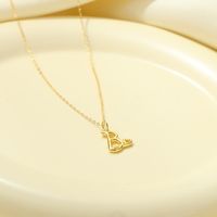 Sterling Silver White Gold Plated Gold Plated IG Style Simple Style Hollow Out Letter Heart Shape Pendant Necklace sku image 2