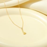 Sterling Silver White Gold Plated Gold Plated IG Style Simple Style Hollow Out Letter Heart Shape Pendant Necklace sku image 9