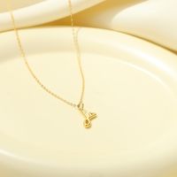 Sterling Silver White Gold Plated Gold Plated IG Style Simple Style Hollow Out Letter Heart Shape Pendant Necklace sku image 10