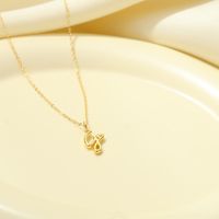 Sterling Silver White Gold Plated Gold Plated IG Style Simple Style Hollow Out Letter Heart Shape Pendant Necklace sku image 7