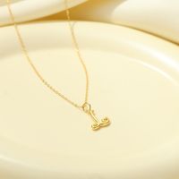 Sterling Silver White Gold Plated Gold Plated IG Style Simple Style Hollow Out Letter Heart Shape Pendant Necklace sku image 12