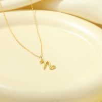 Sterling Silver White Gold Plated Gold Plated IG Style Simple Style Hollow Out Letter Heart Shape Pendant Necklace sku image 14