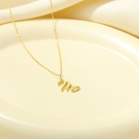 Sterling Silver White Gold Plated Gold Plated IG Style Simple Style Hollow Out Letter Heart Shape Pendant Necklace sku image 13