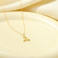 Sterling Silver White Gold Plated Gold Plated IG Style Simple Style Hollow Out Letter Heart Shape Pendant Necklace sku image 18