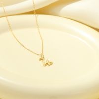 Sterling Silver White Gold Plated Gold Plated IG Style Simple Style Hollow Out Letter Heart Shape Pendant Necklace sku image 21