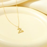 Sterling Silver White Gold Plated Gold Plated IG Style Simple Style Hollow Out Letter Heart Shape Pendant Necklace sku image 26