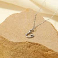 Sterling Silver White Gold Plated Gold Plated IG Style Simple Style Hollow Out Letter Heart Shape Pendant Necklace sku image 31
