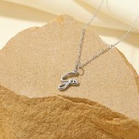 Sterling Silver White Gold Plated Gold Plated IG Style Simple Style Hollow Out Letter Heart Shape Pendant Necklace sku image 33