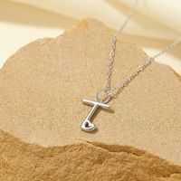 Sterling Silver White Gold Plated Gold Plated IG Style Simple Style Hollow Out Letter Heart Shape Pendant Necklace sku image 46