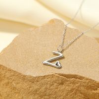 Argent Sterling Or Blanc Plaqué Plaqué Or Style IG Style Simple Évider Lettre Forme De Cœur Pendentif sku image 52