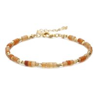 Estilo IG Estilo Simple Geométrico Piedra Natural Cobre Con Cuentas Chapados en oro de 18k Mujeres Pulsera main image 2