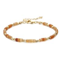 IG Style Simple Style Geometric Natural Stone Copper Beaded 18K Gold Plated Women's Bracelets main image 2