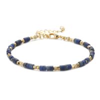 IG Style Simple Style Geometric Natural Stone Copper Beaded 18K Gold Plated Women's Bracelets main image 4