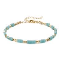 IG Style Simple Style Geometric Natural Stone Copper Beaded 18K Gold Plated Women's Bracelets sku image 7