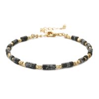 IG Style Simple Style Geometric Natural Stone Copper Beaded 18K Gold Plated Women's Bracelets sku image 8