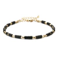 IG Style Simple Style Geometric Natural Stone Copper Beaded 18K Gold Plated Women's Bracelets sku image 9