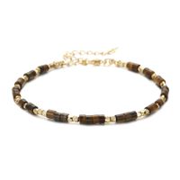 IG Style Simple Style Geometric Natural Stone Copper Beaded 18K Gold Plated Women's Bracelets sku image 12