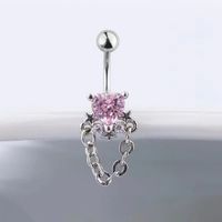 IG Style Modern Style Cool Style Angel Letter Heart Shape Zircon Copper Wholesale Belly Ring main image 5