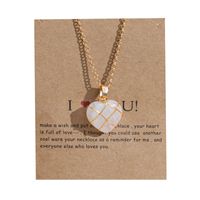 Wholesale Jewelry Elegant Lady Sweet Heart Shape Artificial Crystal Copper Plating Pendant Necklace sku image 5
