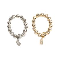 Basic Moderner Stil Klassischer Stil Runden Einfarbig Perlen Überzug Taschenanhänger Schlüsselbund main image 5