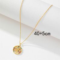 201 Stainless Steel Brass 18K Gold Plated IG Style Classic Style Cool Style Plating Inlay Devil's Eye Life Tree Zircon Pendant Necklace main image 8