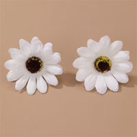 1 Pair Cute Sweet Flower Cloth Ear Studs sku image 1