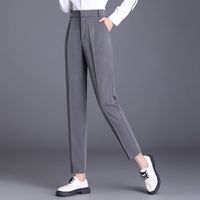 Women's Daily Simple Style Solid Color Ankle-Length Button Casual Pants Straight Pants main image 4