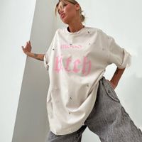 Women's T-shirt Short Sleeve T-Shirts Printing Streetwear Letter main image 3