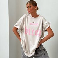 Women's T-shirt Short Sleeve T-Shirts Printing Streetwear Letter main image 1