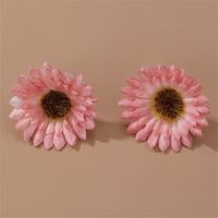 1 Pair Cute Sweet Flower Cloth Ear Studs sku image 6