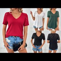 Women's T-shirt Short Sleeve T-Shirts Elegant Solid Color main image 6