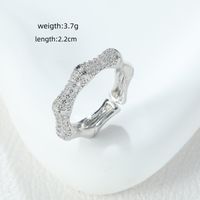 Simple Style Shiny Letter Alloy Asymmetrical Inlay Zircon Women's Rings main image 7