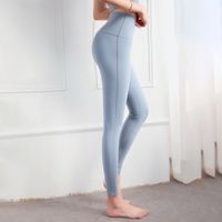 Simple Style Solid Color Nylon Brushed Fabric Collarless Active Bottoms Skinny Pants Sweatpants main image 7