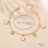 Vacation Sweet Heart Shape Alloy Iron Wholesale Anklet main image 6