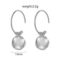 1 Pair Simple Style Classic Style Round Plating Sterling Silver White Gold Plated Drop Earrings main image 6
