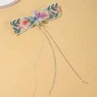 Frau Elegant Einfacher Stil Blume Schmetterling Polyester Haarklammer sku image 1