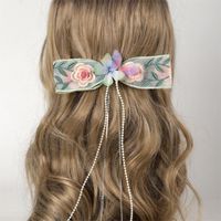Frau Elegant Einfacher Stil Blume Schmetterling Polyester Haarklammer main image 4