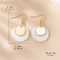 1 Pair Elegant Vacation Simple Style Color Block Shell Iron Drop Earrings main image 6