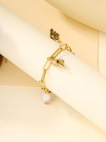 304 Stainless Steel 18K Gold Plated Casual Beach Starfish Conch Shell Bracelets main image 6