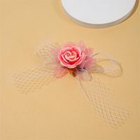 Women's Elegant Sweet Flower Bow Knot Synthetic Fibre Pearl Hair Clip sku image 2